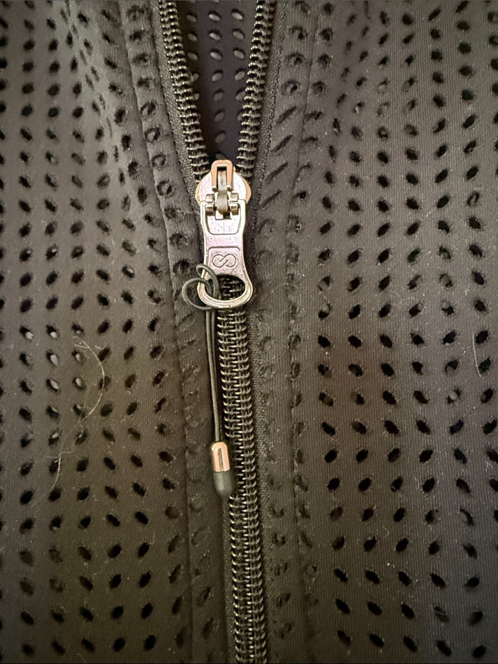 Calia Black Perforated Zip-Front Bomber Jacket - Picture 6 of 11